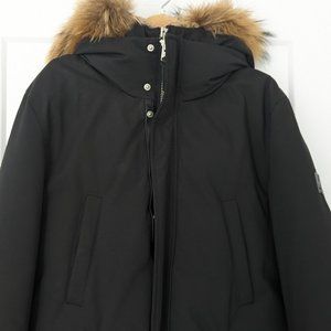 Mackage EDWARD 2-in-1 down parka with hooded bib and natural fur 38